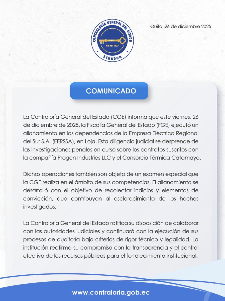 🔇 #ComunicadoOficial