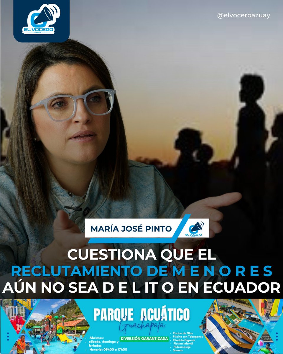 📷📷María José Pinto cuestiona que el reclutamiento de m e n o r e s aún no sea d e l i t o en Ecuador.
👉n9.cl/sc96f👈