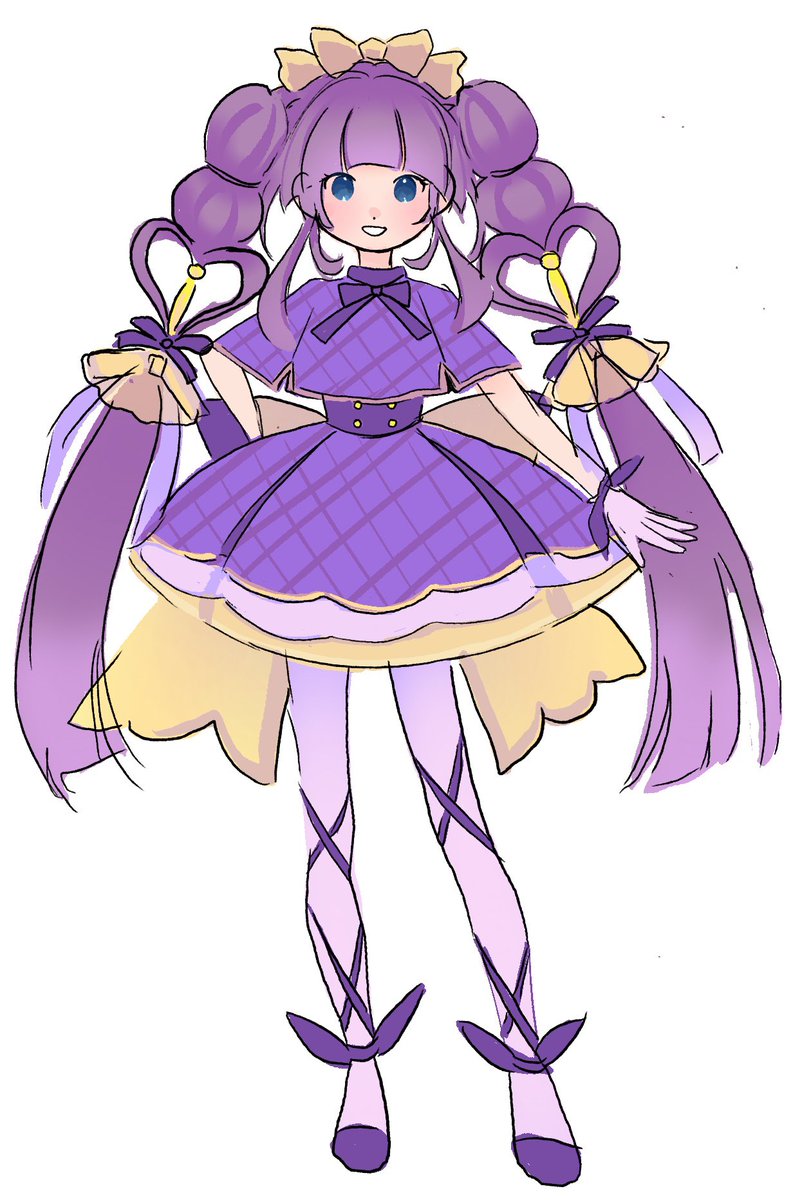 TreesDraws's tweet image. I tried drawing meitantei precure designs based off the silhouettes! 名探偵プリキュアのシルエットよりキャラデザを描いてみた 🩷💜🩵💛 #precureleaks #名探偵プリキュア #プリキュア　 #precure2026