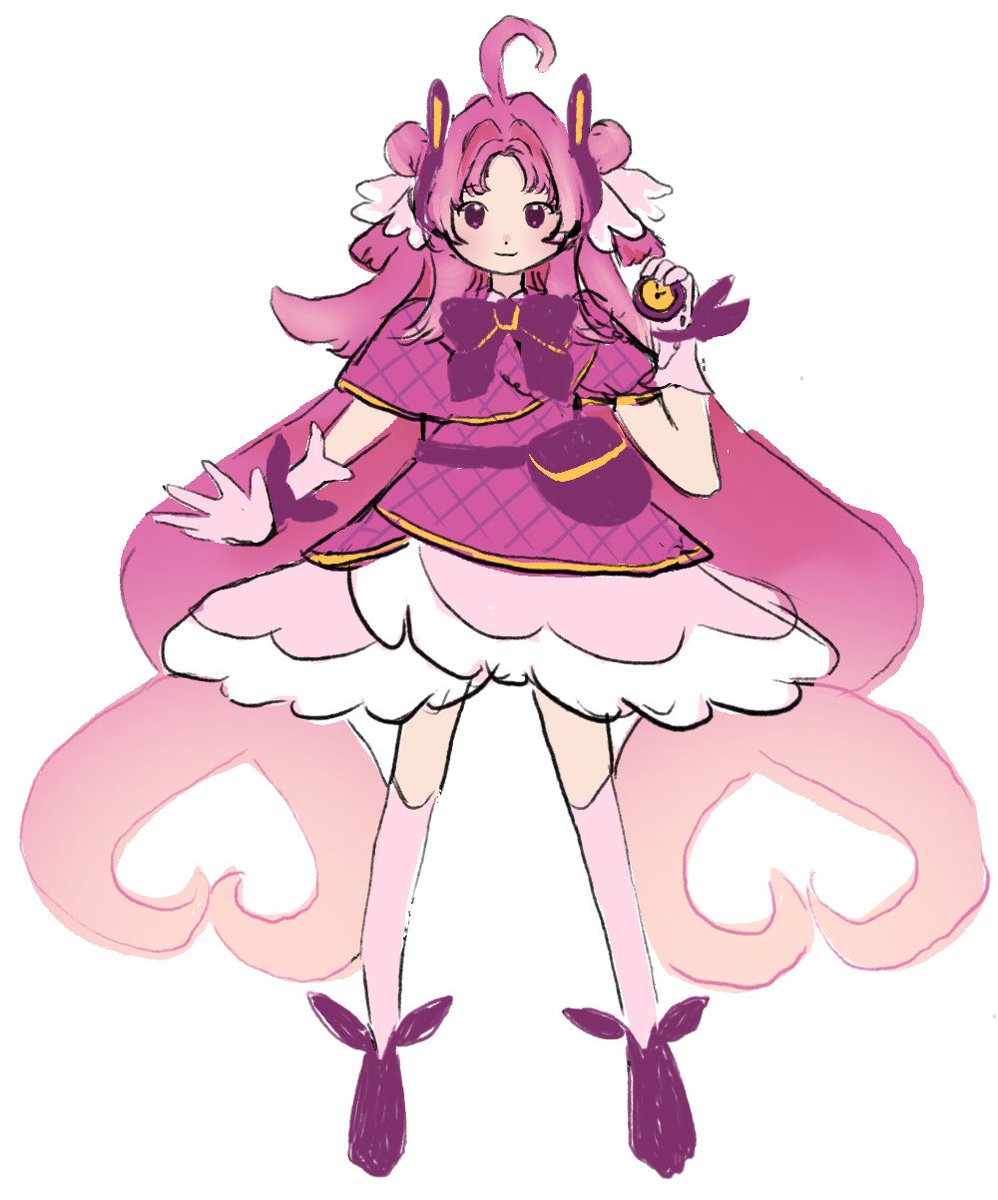 TreesDraws's tweet image. I tried drawing meitantei precure designs based off the silhouettes! 名探偵プリキュアのシルエットよりキャラデザを描いてみた 🩷💜🩵💛 #precureleaks #名探偵プリキュア #プリキュア　 #precure2026