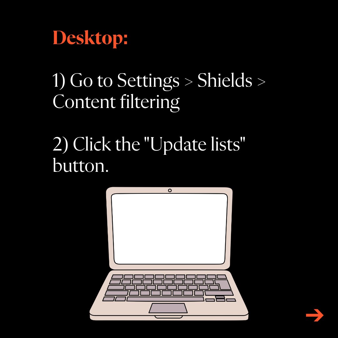 brave's tweet image. If you're seeing more ads on sites lately, one solution is to manually update Brave's built-in ad blocker. Follow these steps to do it.