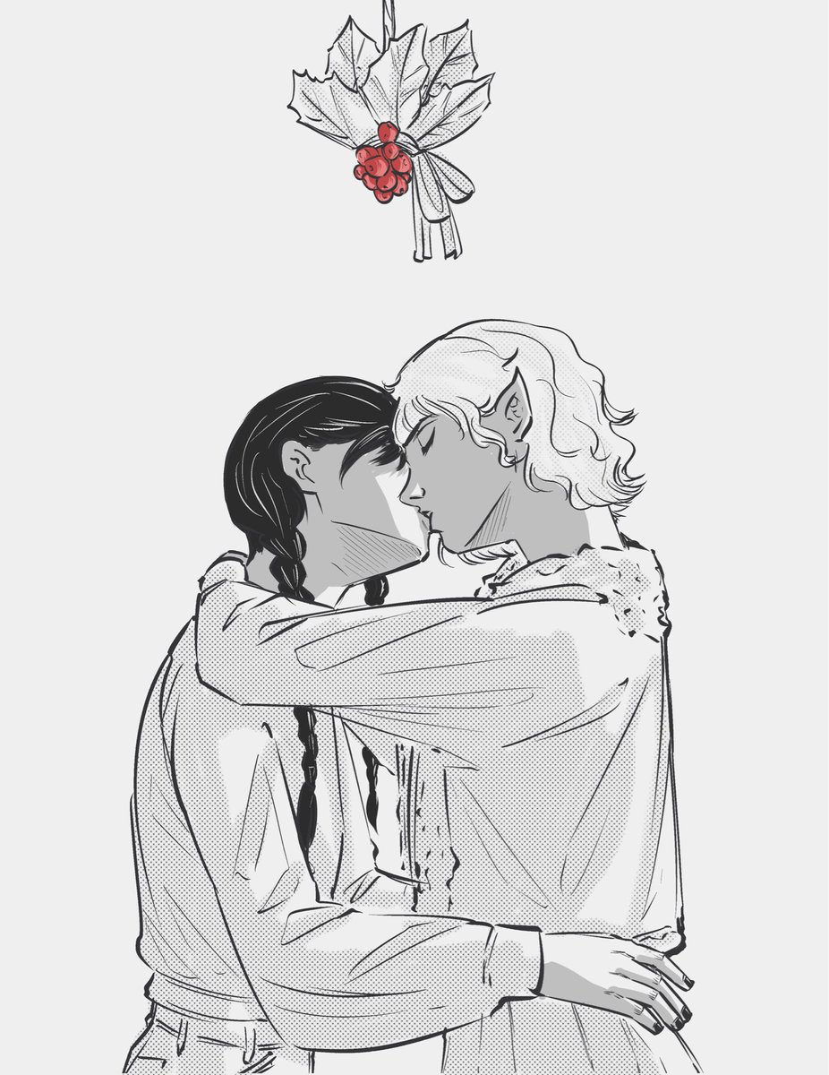 sappyratty's tweet photo. For Enid a mistletoe could be anything as long as she gets a kiss underneath it
#wenclair #wenclairfanart https://t.co/0mBNDtufn6