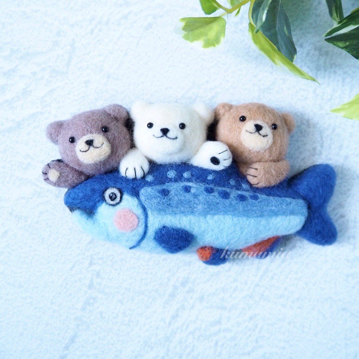 【確認用】ぬいぐるみみたいなくまさん✽羊毛フェルト Post by itomaki* on X: おぱよ