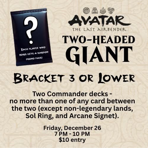 griffonest's tweet photo. We have a host of entertaining events lined-up through the New Year, starting with 2HG Commander this evening. If you are looking to get some of those new games or models to the table, we have space for that. Please note: our scheduled Marvel OP will not be meeting this week. https://t.co/QLOVELh41o