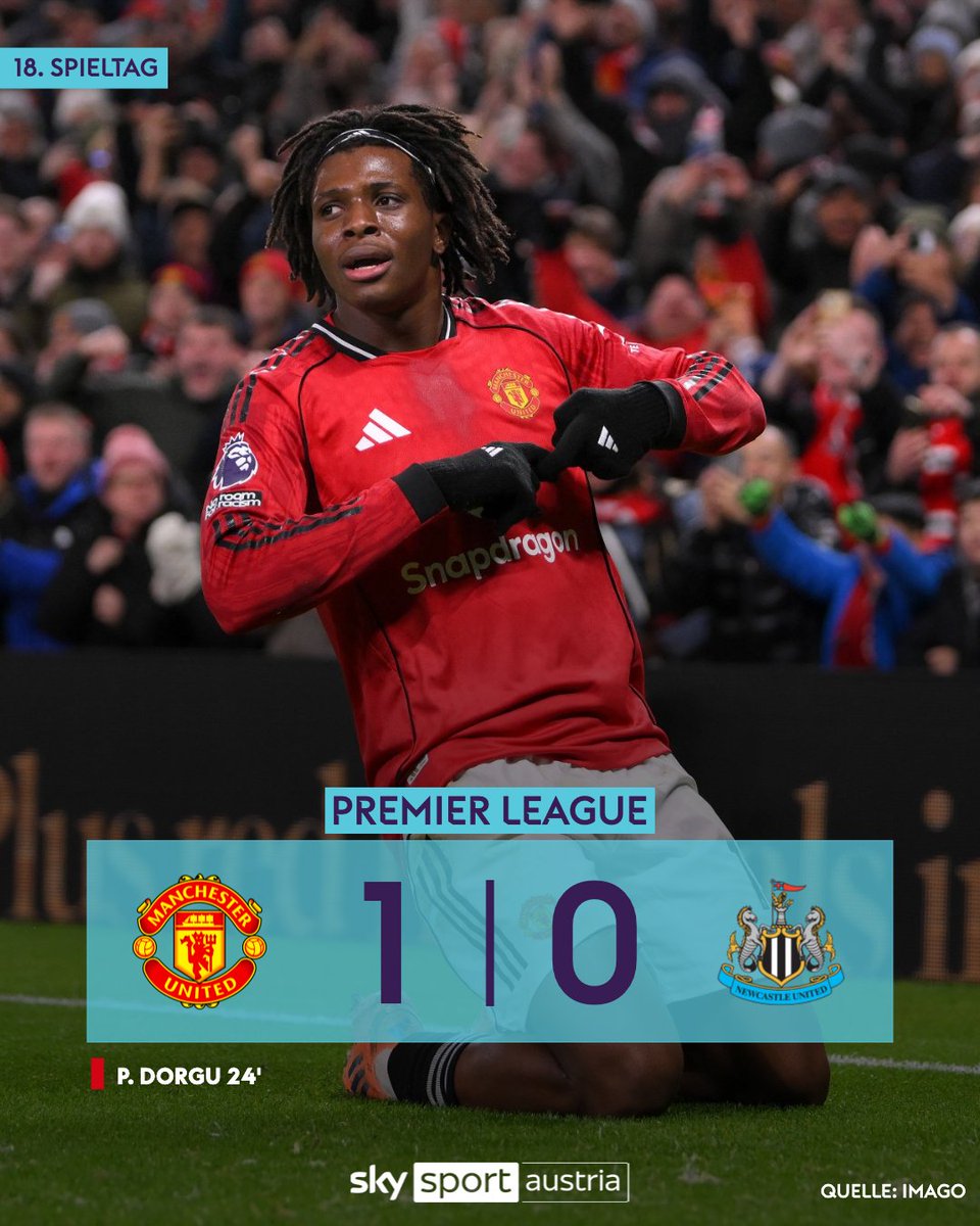 SkySportAustria's tweet image. Manchester United gewinnt das Boxing-Day-Spiel der Premier League knapp! ⚽🔴 

Alle Infos 👉 skysportaustria.at/dank-dorgu-uni…

#SkyPL #MUNNEW #PremierLeague #epl #United #Newcastle