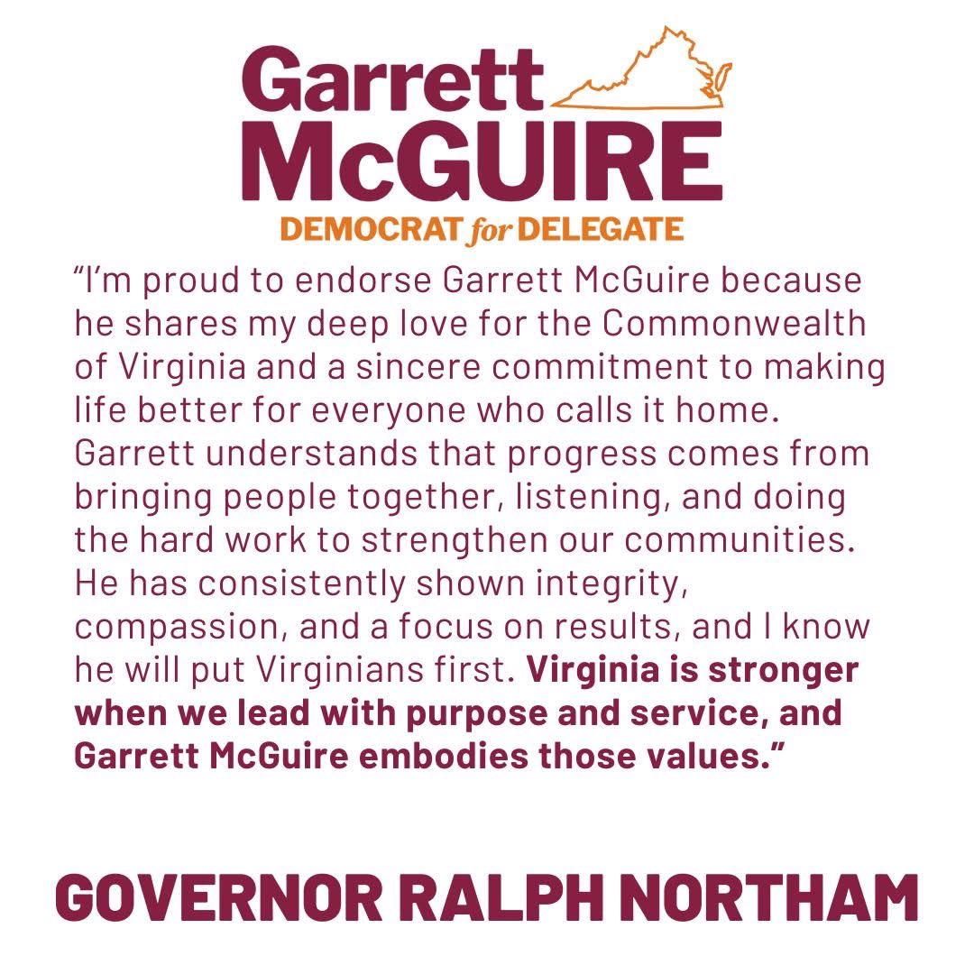 Governor Northam led Virginia through some of the most challenging moments in our history with integrity, compassion, and steady leadership. His support means a great deal to me, and it reinforces my commitment to working collaboratively to deliver results for Fairfax County.