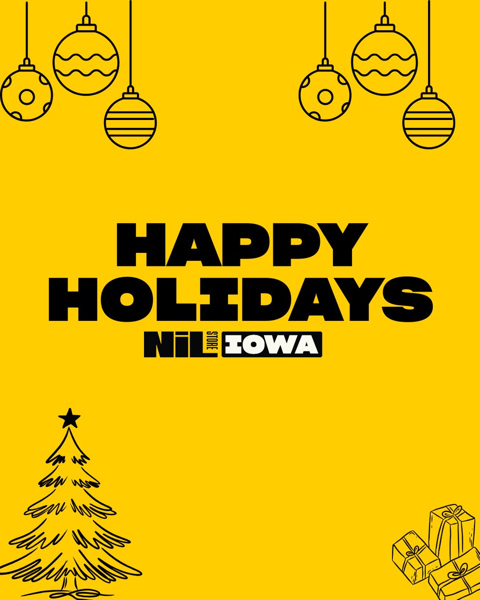 IowaNILStore's tweet image. From the Iowa NIL Store, we hope you had a Happy Holiday and have an even better New Year.