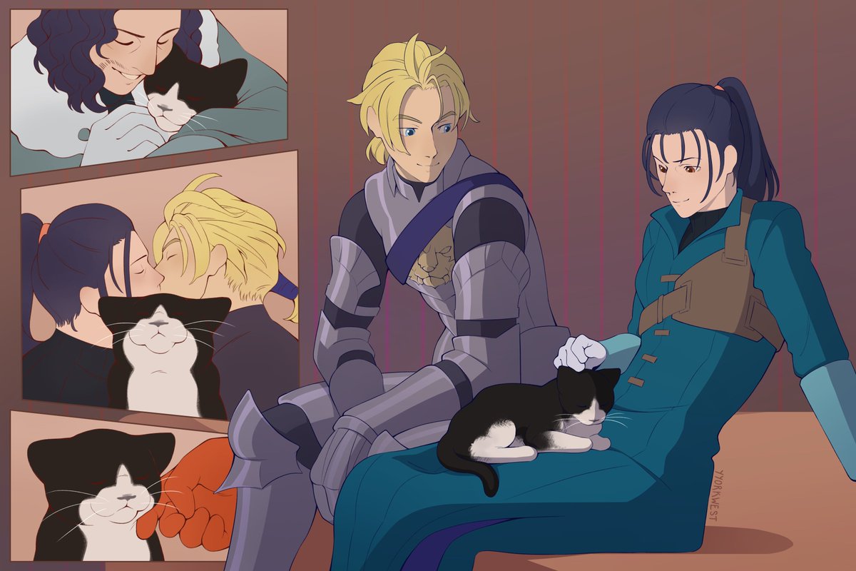 yyorkwest's tweet image. happy holidays and merry dimilixmas @r26yz!! thank you for such a wonderful prompt and the chance to finally draw the cat from my favorite support! 💙
#2025DimilixExchange