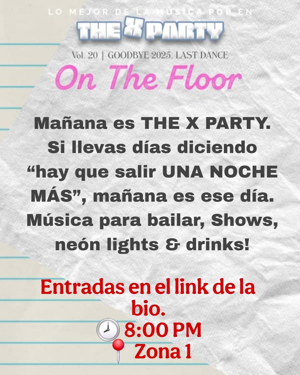 Te queremos ver en nuestra última fiesta del 2025

Estamos listos para prendernos en la pista de baile 🥵 y no apagar el calor 🔥

🎟️Entradas a la venta en el link de la bio, recuerda que en grupo es mejor 😏 you know!!

#StrangerThings5 #Guatemala #partynight #popgt