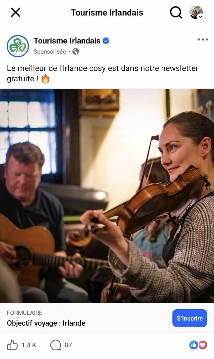 ZoeConwayfiddle's tweet photo. Oh wow! Tourism Ireland used a photo of myself playing with John Mc Cartin for their latest campaign!! 🤩🎶🎻
#ireland #music #irishfiddle #session Tourism Ireland https://t.co/u3n8qworzv