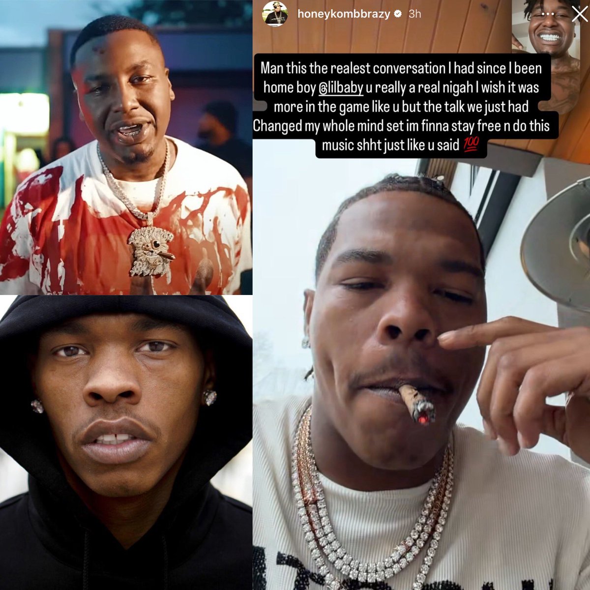 SaycheeseDGTL's tweet image. HoneyKomb Brazy just got off the phone with Lil Baby.

“I wish it was more in the game like you”