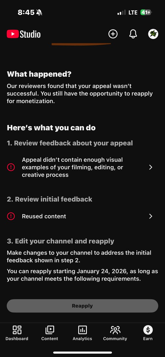 DatGuyBrick's tweet photo. @TeamYouTube Hey I am having trouble moisturizing my channel which I upload and post very entertaining videos very family friendly videos. Im very sure my videos are not reused videos https://t.co/fZ8D2B4kKd
