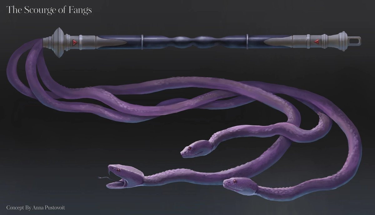 My very old old prop design is finally done!! Here's the scourge of fangs!!
 
To see more of  process, follow the link in my bio!

#conceptart #propdesign #dnd