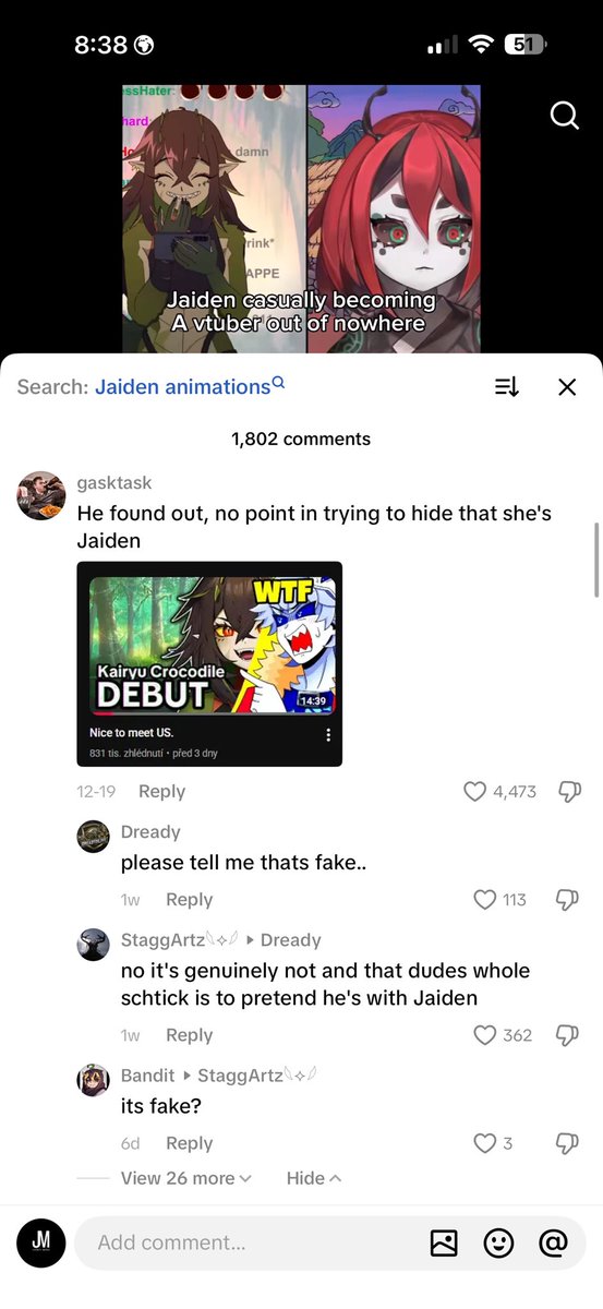 AgentTwiice's tweet photo. @Nux_Taku apparently your whole shtick is pretending your with jaiden💀 https://t.co/lHhFSMenpJ