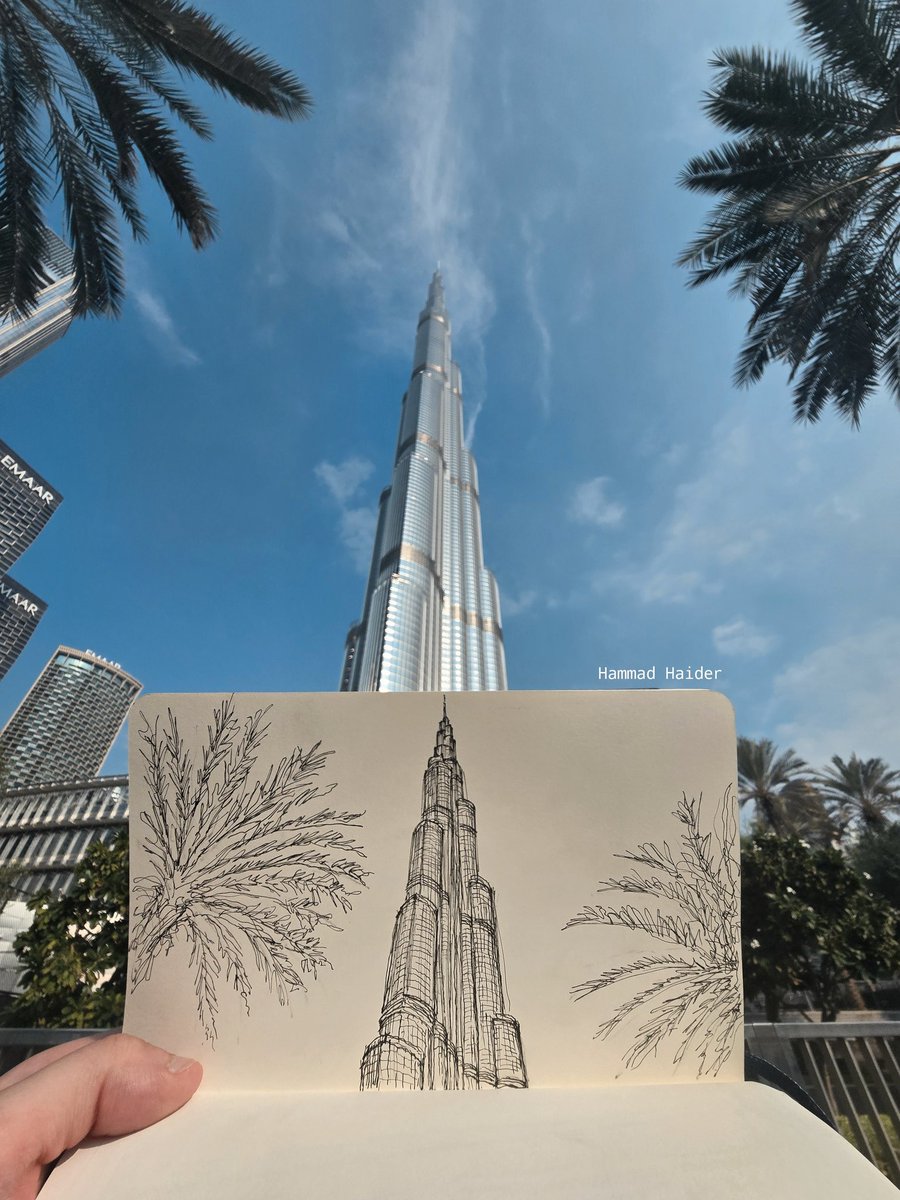 InkSketcher's tweet photo. Quick stop and Sketch at Burj Khalifa, Dubai
#travel #dubai #burjkhalifa #architecture #explore https://t.co/Rum5tJly4Z
