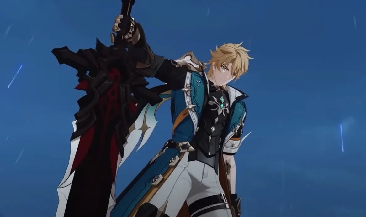 Nsknyy's tweet photo. //// GENSHIN LEAK 6.4 [STC]

Lohen, the new standard 5-star coming with Varka, will be a Cryo polearms with healing abilities and an ultimate similar to Xingqiu.

Varka will be heavily dependent on Durin for his kit to function.

Via kokomi https://t.co/jEjziIXeka