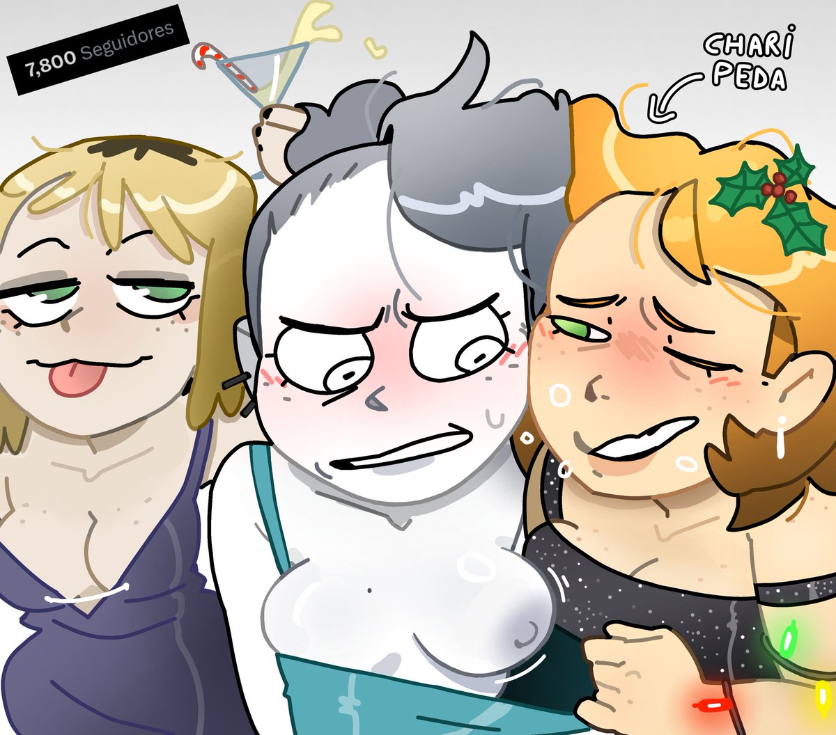 Espero hayan pasado una linda navidad🤗, acá la raku de <a href="/Bucket_trash_/">BT🔞 (COMISIONES ABIERTAS)</a> la <a href="/Chariiiiii_/">Charlotte‼️</a> y la Lorena bien enfiestadas 🎉🎄

#OC #LORENALOQUILLA #fanart