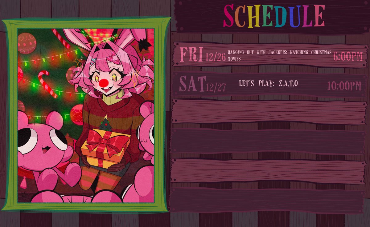 BunBunnMcgee's tweet photo. Heyabun! Sorry for the late this schedule😭🙏
Fanname: #Jackopi
Fanart: #DrawDaBun
NSFW: #Fuckitbunbun
Funnies: #BunMcStoopid
Gifts: https://t.co/TtZX6eyGTO
Discord: https://t.co/965oupivX1 https://t.co/NyfX8GNPE4
