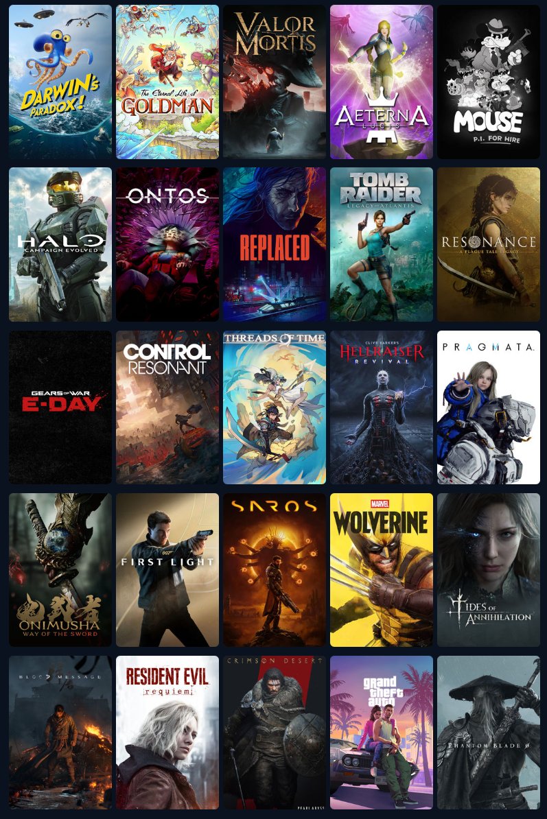 GermanStrands's tweet image. 25 Most Anticipated Games of 2026:

25. Darwin’s Paradox!
24. The Eternal Life of Goldman
23. Valor Mortis
22. Aeterna Lucis
21. Mouse: P.I. For Hire
20. Halo: Campaign Evolved
19. Ontos
18. Replaced
17. Tomb Raider: Legacy of Atlantis
16. Resonance: A Plague Tale Legacy
15.…