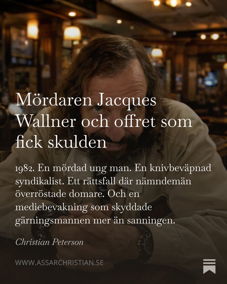 Imponerande arbete av den kände journalisten Christian Peterson @assarchristian. Med skärpa, tålamod och integritet så blottlägger han hur en syndikalist kunde dömas för att ha knivmördat och ändå sedan göra karriär på Dagens Nyheter. Länk till artikeln i kommentar nedan. #svpol