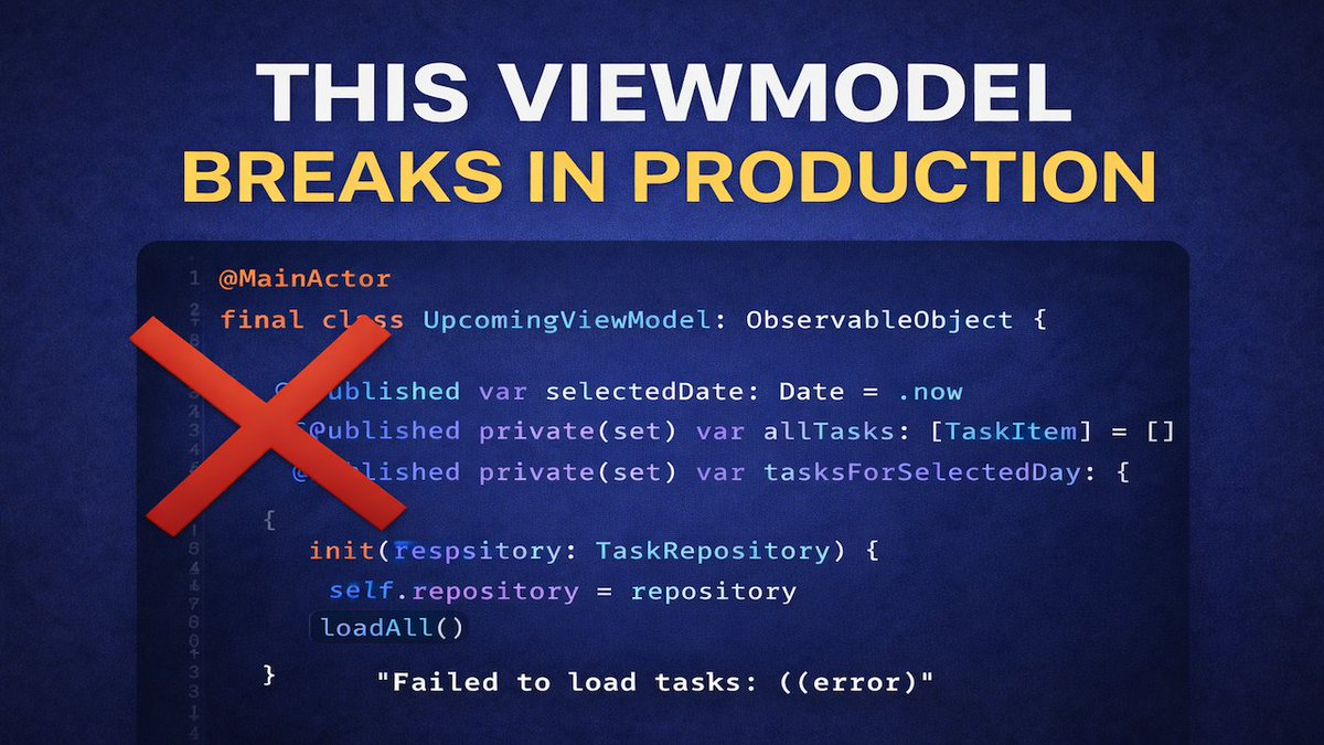 iOSInsights's tweet photo. Most SwiftUI Task Apps Fail in Production — Here’s a Real One

https://t.co/9zQ22WgN1I https://t.co/8QcPpp8cyE