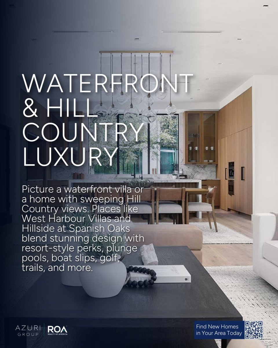 AzuriRealty's tweet image. Austin’s ultra-luxury market keeps rising in 2026! From lakefront villas to Hill Country retreats, these communities offer world-class design, resort amenities, and a lifestyle like no other. Ready to explore? 🌟

#AzuriGroupTX #AustinRealEstate #LuxuryLiving #HillCountryHomes