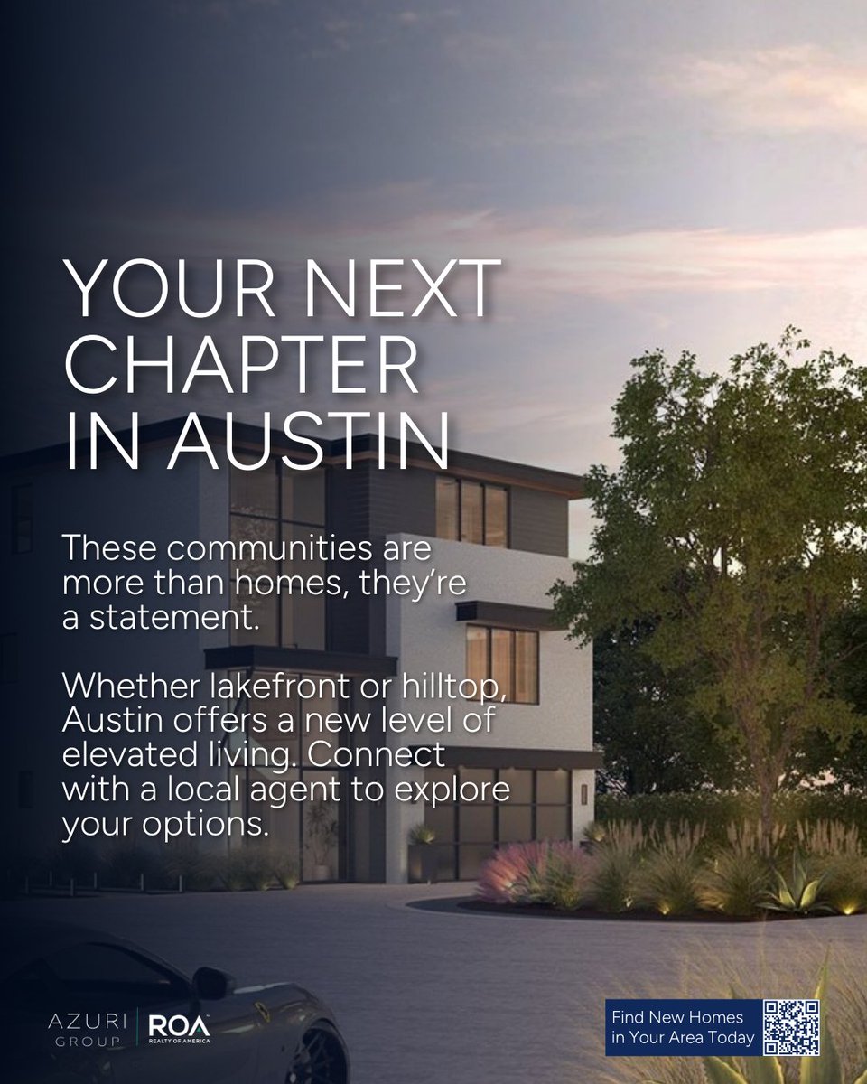 AzuriRealty's tweet image. Austin’s ultra-luxury market keeps rising in 2026! From lakefront villas to Hill Country retreats, these communities offer world-class design, resort amenities, and a lifestyle like no other. Ready to explore? 🌟

#AzuriGroupTX #AustinRealEstate #LuxuryLiving #HillCountryHomes