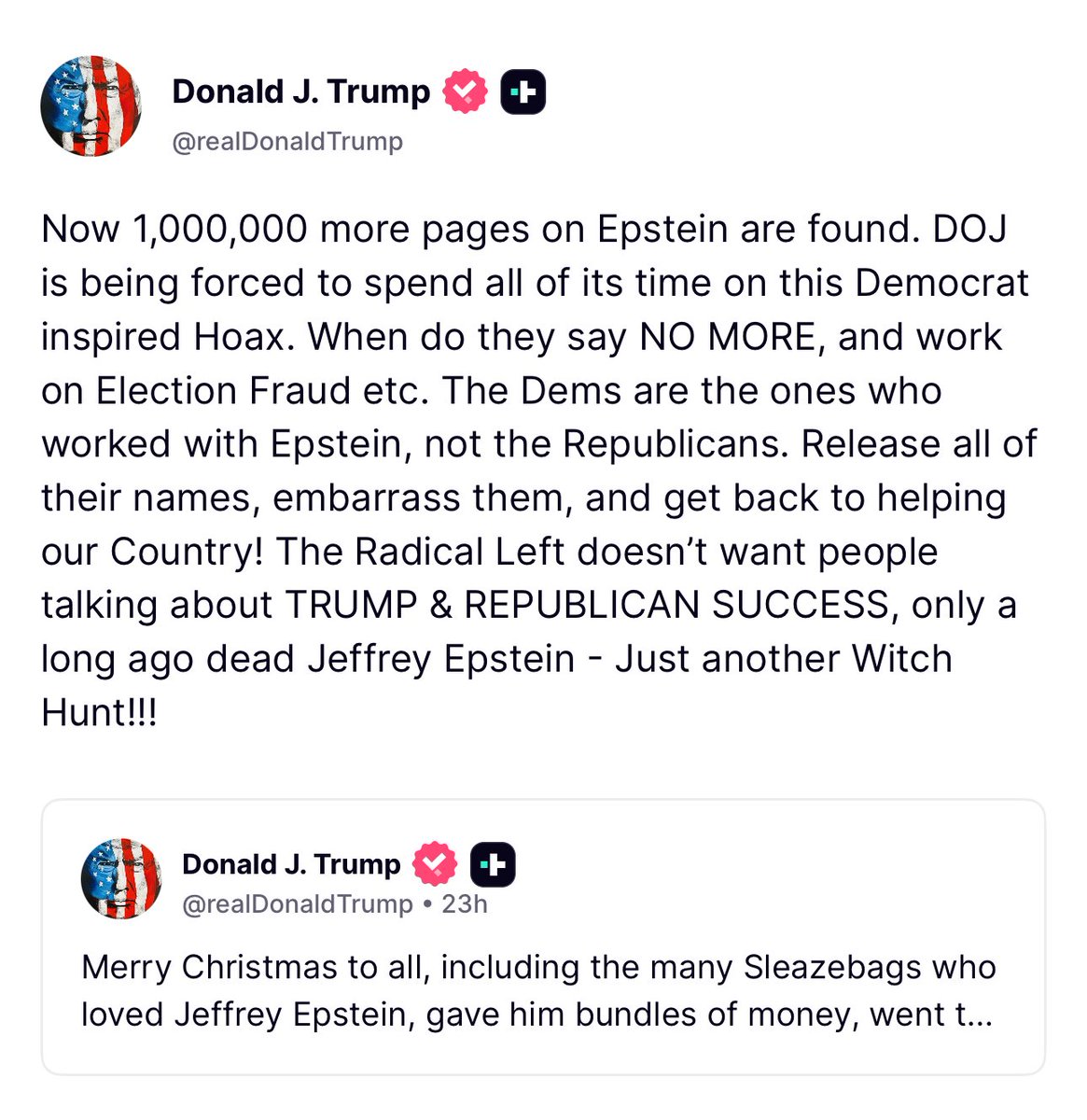 GuntherEagleman's tweet image. BREAKING: President Trump just said "Release all of their names, embarrass them, and get back to helping our Country!" 

Epstein is about to catch up to the Democrats at lightning speed. 

Bunch of dipshts, they're going to be REAL QUIET when all of this gets out. Calling it now.