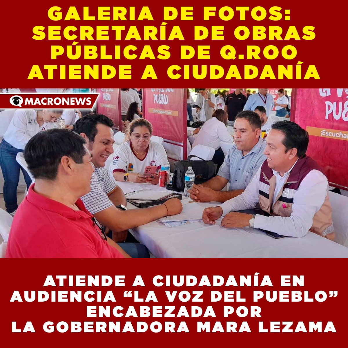 macronews's tweet image. #galeriadefotos: 
Secretaría de Obras Públicas de Quintana Roo atiende a ciudadanía en audiencia púiblica “La Voz del Pueblo” encabezada por Mara Lezama 
#seop #obraspublicas #MaraLezama #QuintanaRoo
