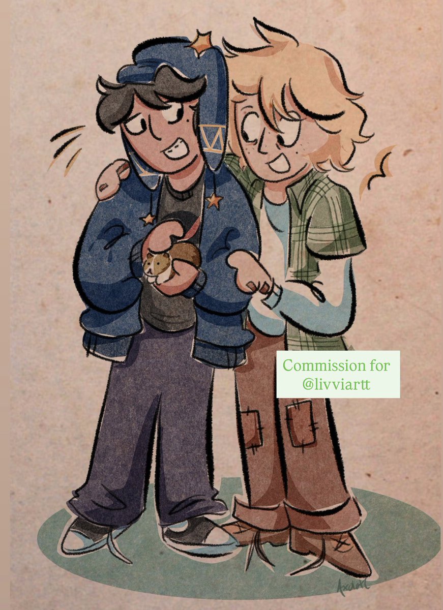 8trackaxolotl's tweet photo. Creek commission for @livviartt 💙💚 had so much fun drawing these two! https://t.co/I6eQf53eEX
