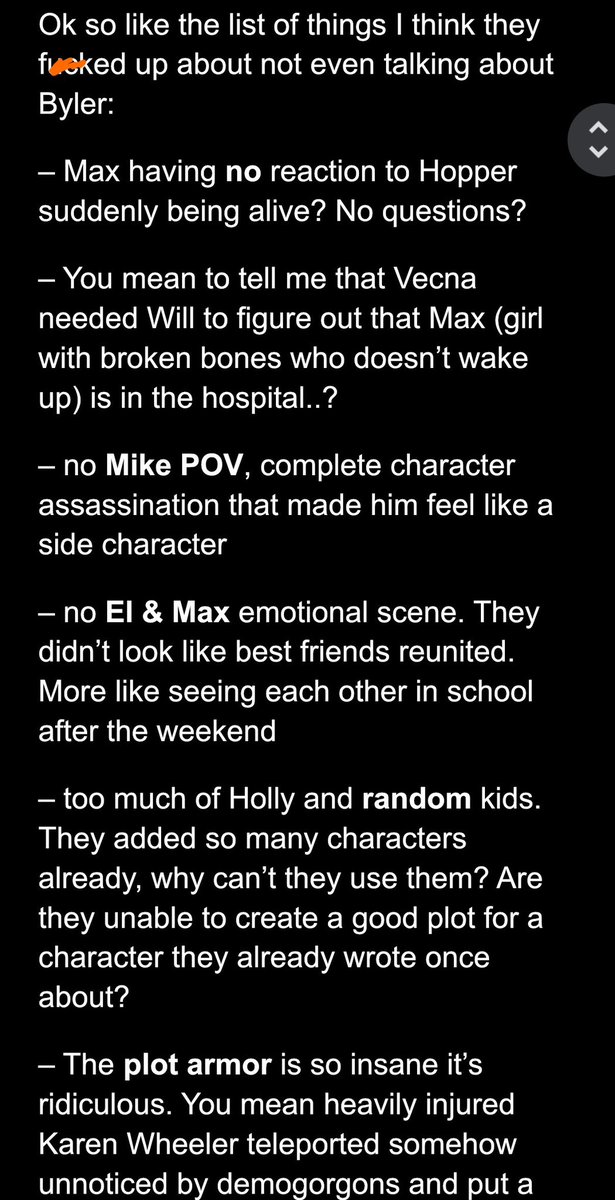 taeminchella's tweet image. I realized more things that made vol2 of Stranger Things so dissappointing and underwhelming. A list of plots that don’t make sense/feel rushed:

#StrangerThings5 #StrangerThings