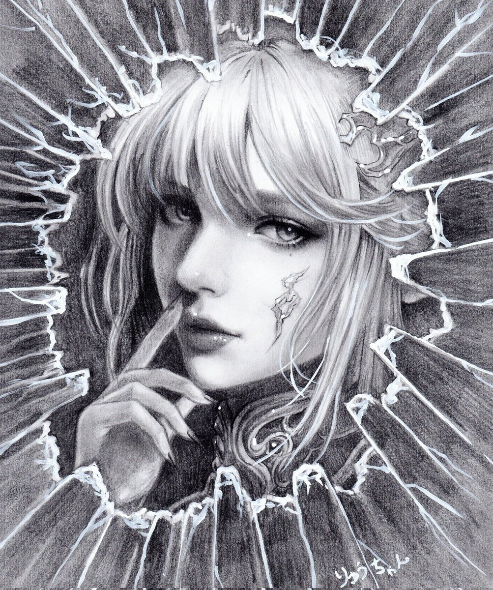 2025年自分が選ぶ今年下半期の4枚 #鉛筆画 #拡散希望