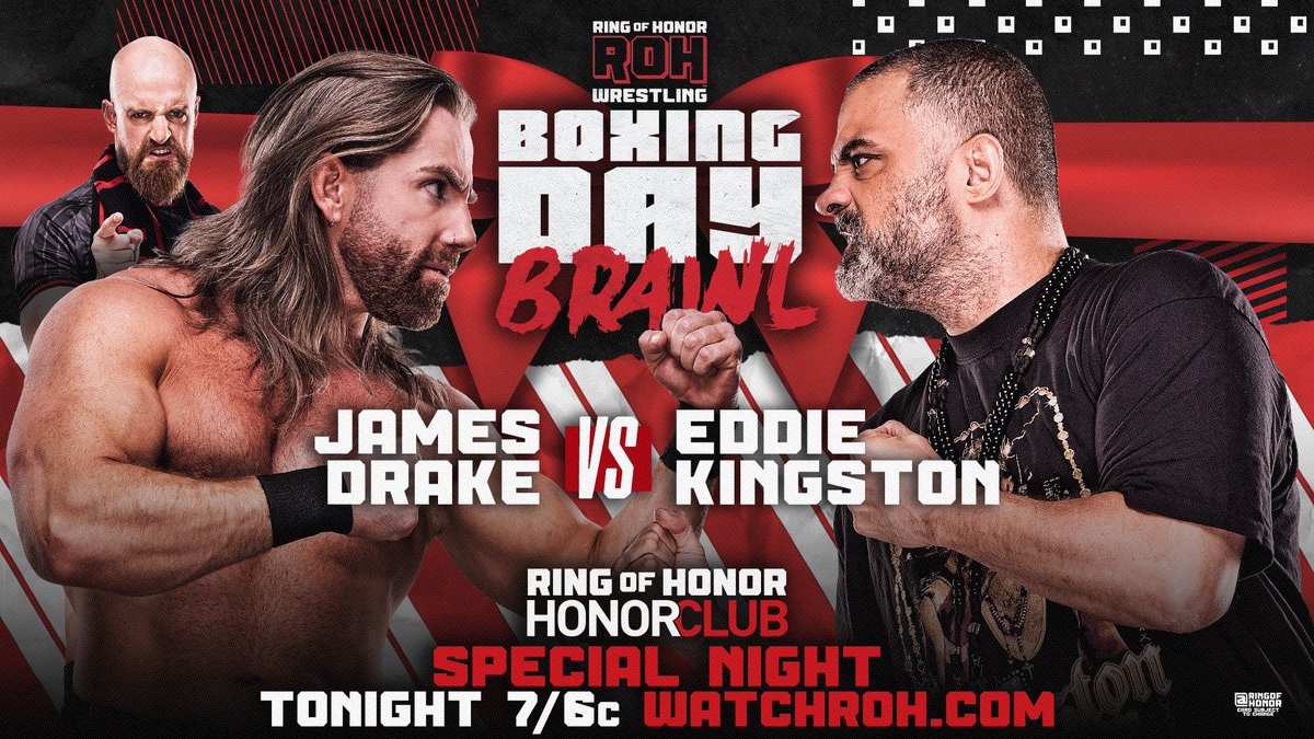 realBobbyCruise's tweet image. It’s an #ROHTV special with “Boxing Day Brawl”, headed to you from NYC. 7:00 Eastern. 

📺 Watch Boxing Day Brawl on #HonorClub at WatchROH.com 7/6c