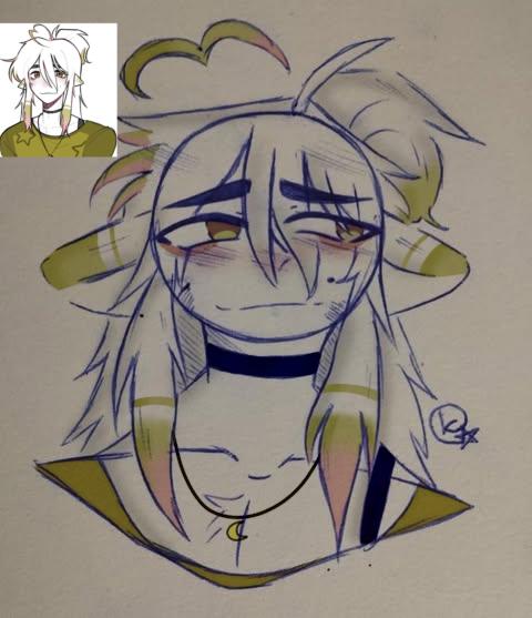 Heart_LessK's tweet image. little gift for @Yukii_VN  
( i said i needed to draw their oc and so i did ) 
love the colors on this oc so much , and the design is just chef kiss ☝🏽💚🩷