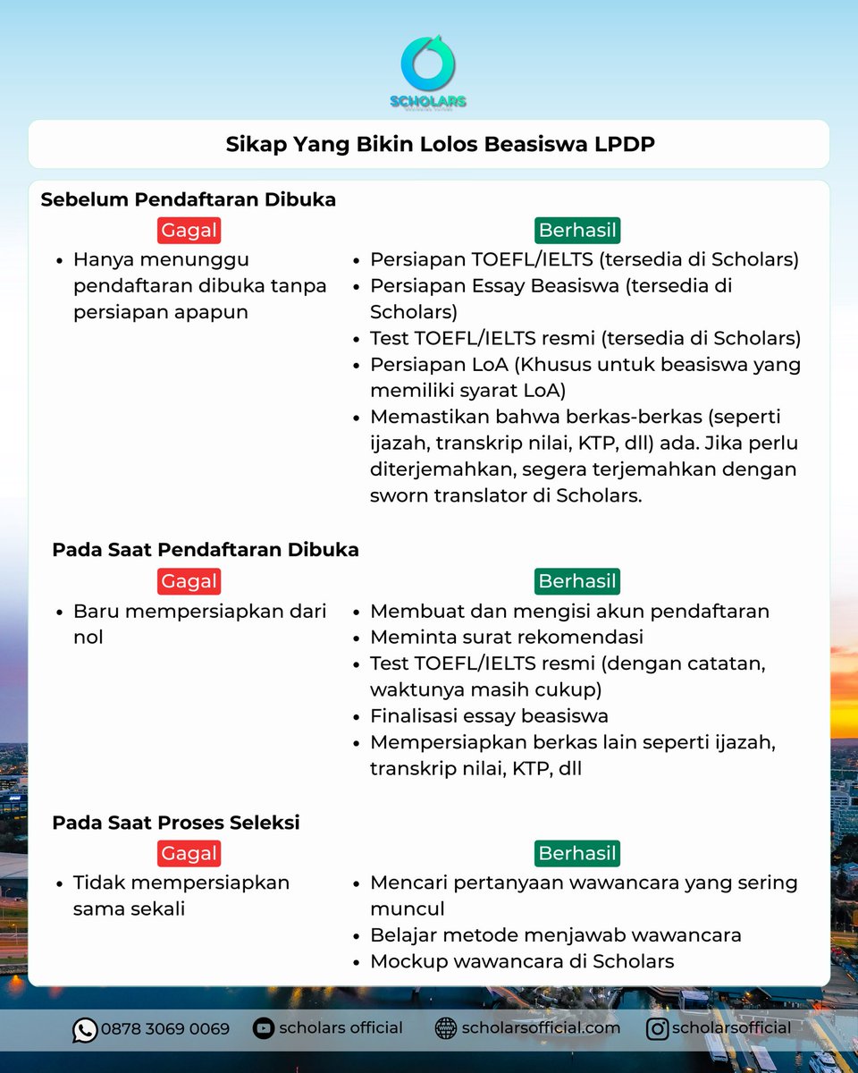 scholars_ig's tweet photo. Mau lolos beasiswa LPDP 2026? 
 Ini rangkuman mindset, sikap, habit, dan skill biar peluang lolos makin besar.
 Berani mulai upgrade diri dari sekarang?
#beasiswalpdp #lpdp2026 #pejuanglpdp #essaylpdp #tipslpdp #persiapanlpdp #beasiswas2 #beasiswas3 #scholarshipindonesia https://t.co/S2EtbE6tPE