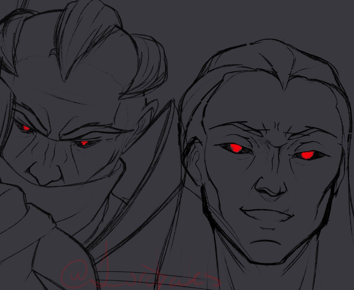 loretecks's tweet image. WIP of a silly thing I'm doing. :&amp;gt; I miss drawing old Swain, but definitely didn't miss drawing his fuckass hairstyle LMAO

[ #LeagueofLegends | #ArtofLegends | #Swain | #OCxCanon ]