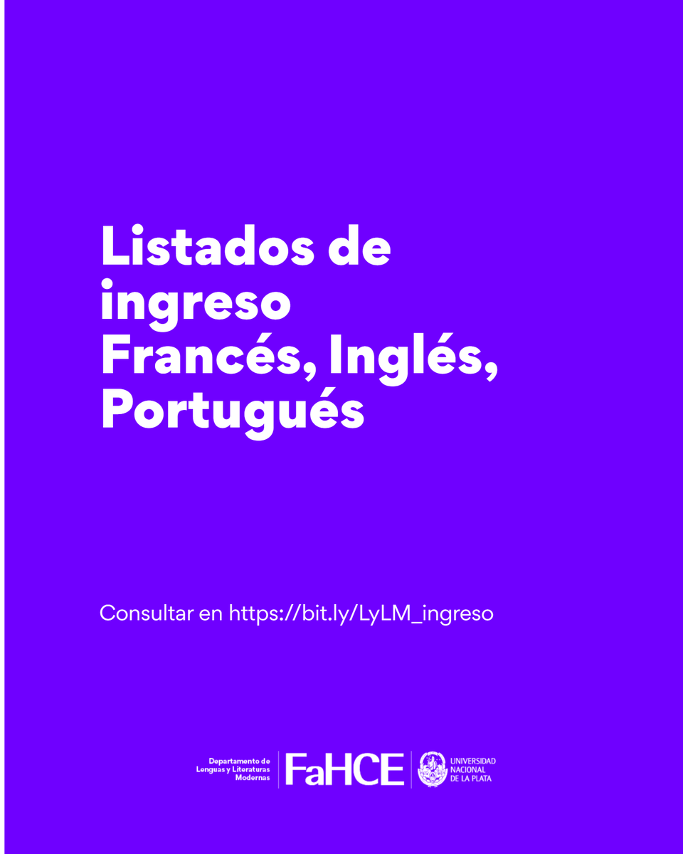 deptolylm's tweet photo. Listados de ingreso Francés, Inglés y Portugués: https://t.co/yU70eM9OXY https://t.co/c3fFUs2xhd