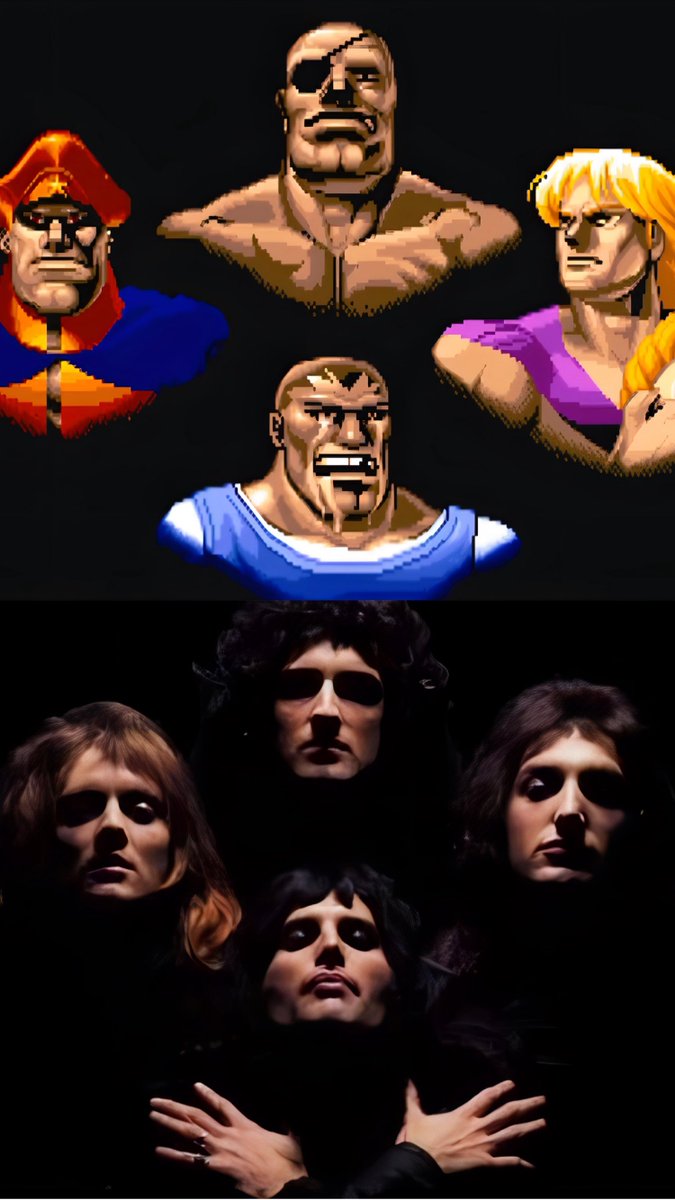 QUEEN好きの友人に「QUEENはスト2四天王だよ」って言ったら「何言ってんだお前」とちょっとキレ気味だったのでこの画像見せたら「ホントだ」って鼻水吹き出してた