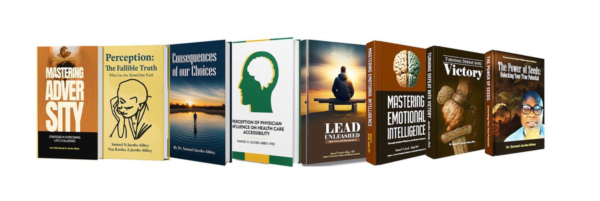 OFFICIAL ANNOUNCEMENT

3) transformative books by Dr. Samuel N. Jacobs-Abbey:
1. Mastering Emotional Intelligence through Ancient Wisdom and Modern Science
2. The Consequences of Our Choices
3. Turning Defeat into Victory

available for purchase! 

jagils.org/store.
