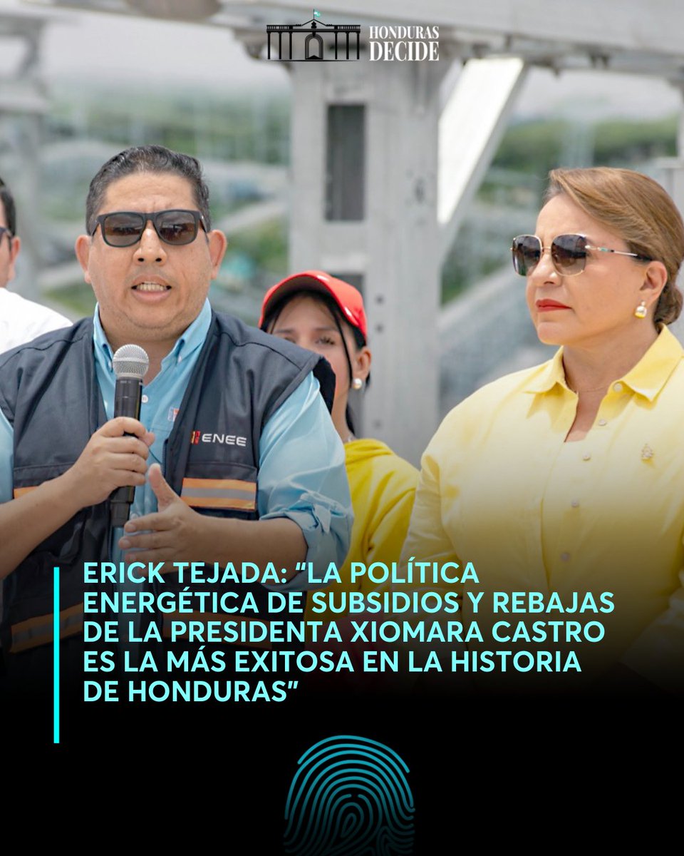 canal11hn's tweet photo. ⚡📉 El ministro Erick Tejada afirma que la política energética de subsidios y rebajas de la presidenta Xiomara Castro es “la más exitosa en la historia de Honduras”. Lee más aquí 👉 https://t.co/KETN2nmlbN
#ErickTejeda #ENEE #XiomaraCastro #PolíticaEnergética https://t.co/IvjCLRoudC
