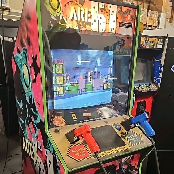 Area 51 #arcadegames #pinball #gamerooms #retrogaming #retrogamers #vintage #retro #giftsforher #giftsforhim #homeentertainment #holidays #holidaygifts #gifts #Area51 #NewYear2026   818-246-2255