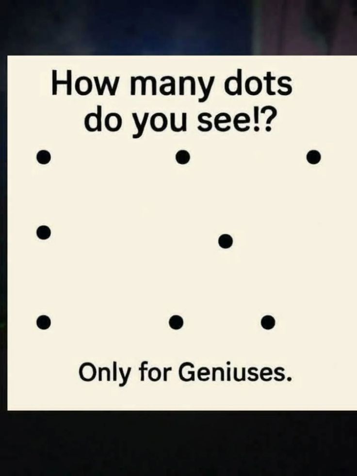 How many dots do you see?