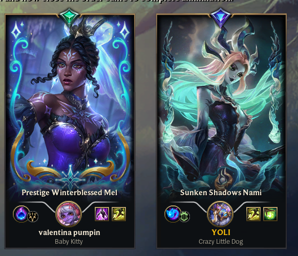 this botlane cost me an arm and a leg. the matching titles