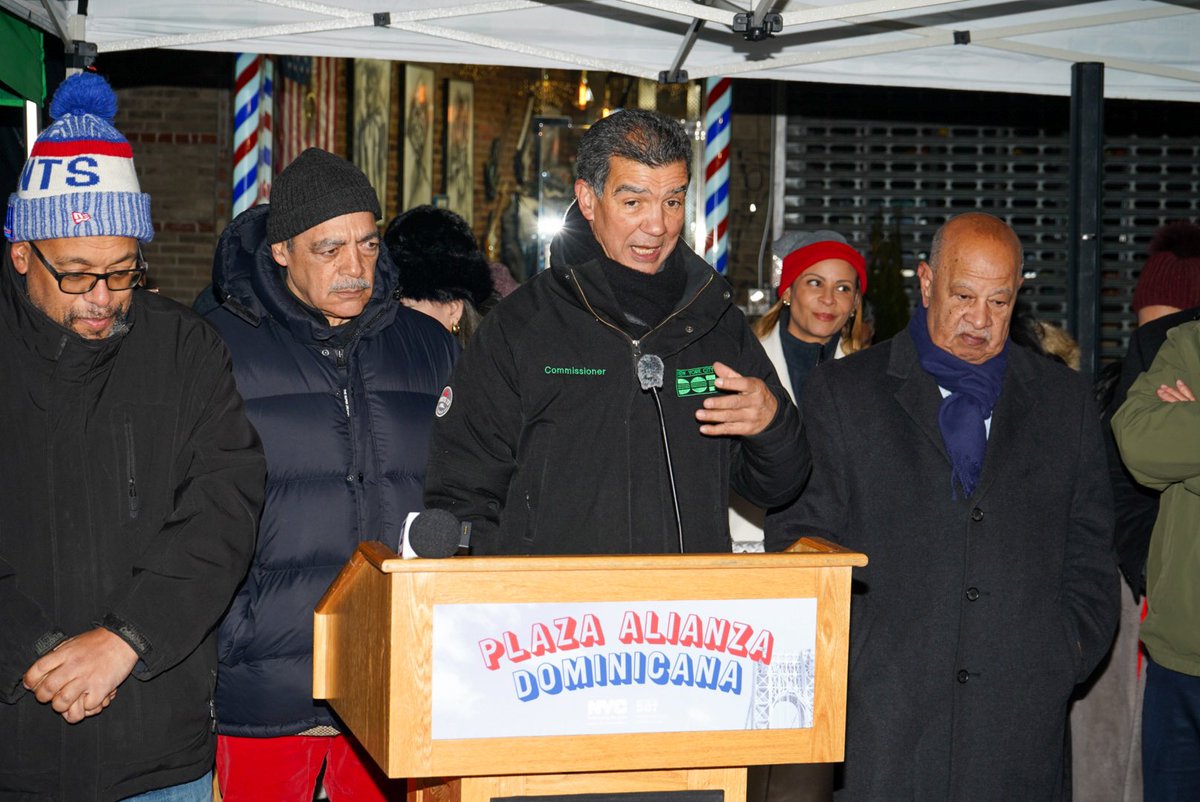 Honoring legacy through public space. Today we joined community members to celebrate the naming of a new Washington Heights plaza as Alianza Dominicana Plaza. This 10,890 sq ft pedestrian space includes vibrant