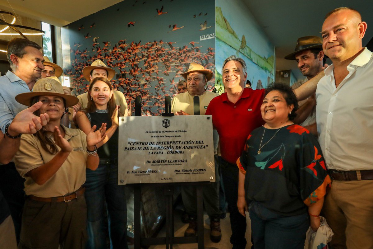 gobdecordoba's tweet photo. #Ahora | El gobernador @MartinLlaryora encabeza en la localidad de #LaPara la inauguración del “Centro de Interpretación del Paisaje de la Región de #Ansenuza”. 🦩

Este centro ambiental, que contó con una inversión provincial de 400 millones de pesos, permitirá impulsar el #turismo sostenible, promover el avistaje de la #biodiversidad del humedal y fortalecer la educación ambiental. 🌅

#HacerParaCrecer