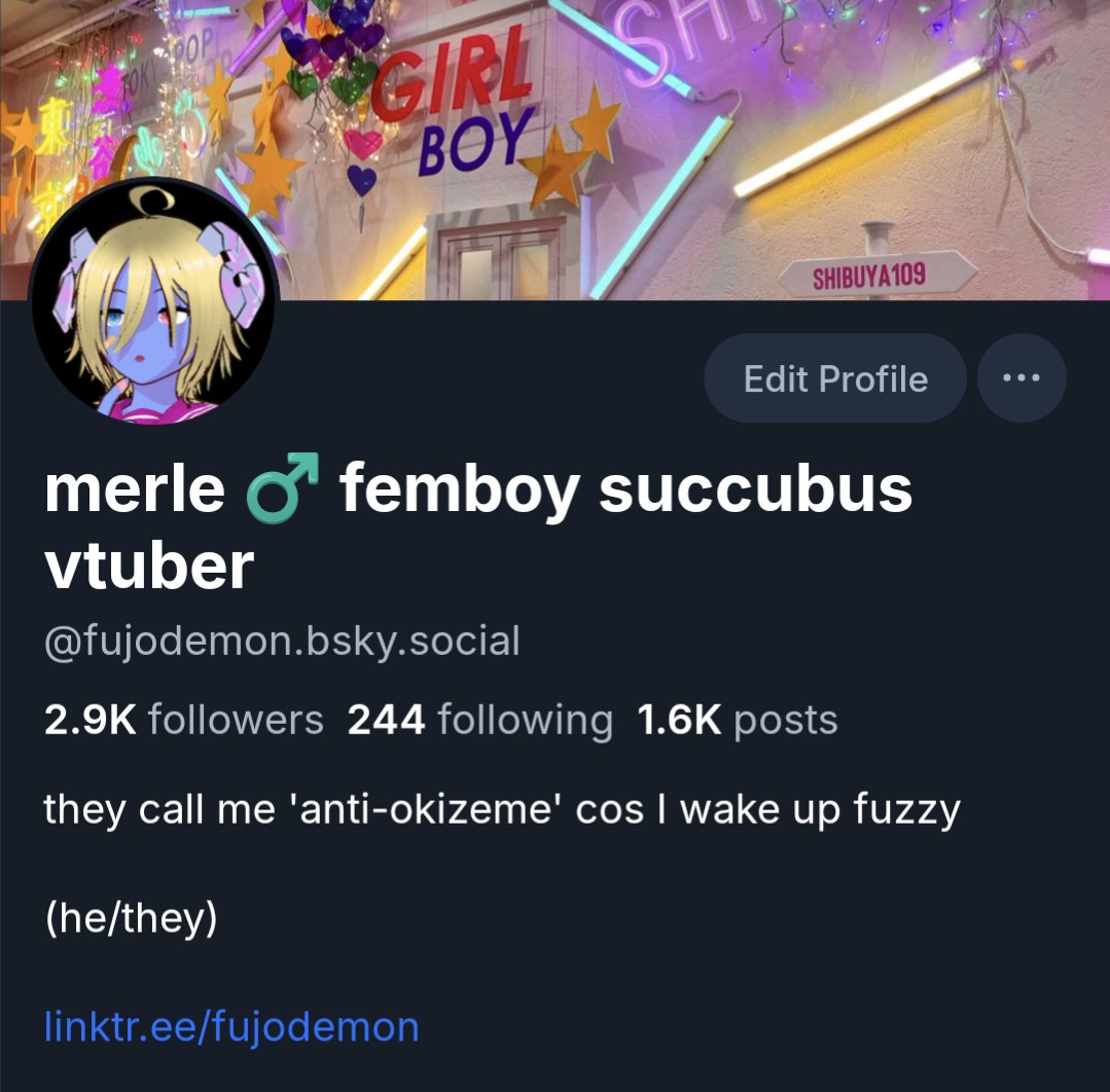 fujodemon's tweet image. Hey, reminder you can follow me on bsky too if you wanna get away from this hellhole.

I post pretty much all the same stuff there, including stream notifications, invites to my discord and dumb jokes and cum ^~^