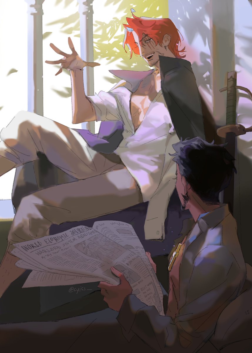 shanks and mihawk #ONEPIECE