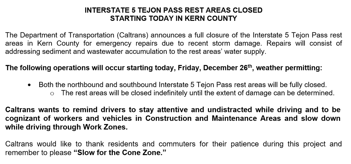 Caltrans District 6 tweet media