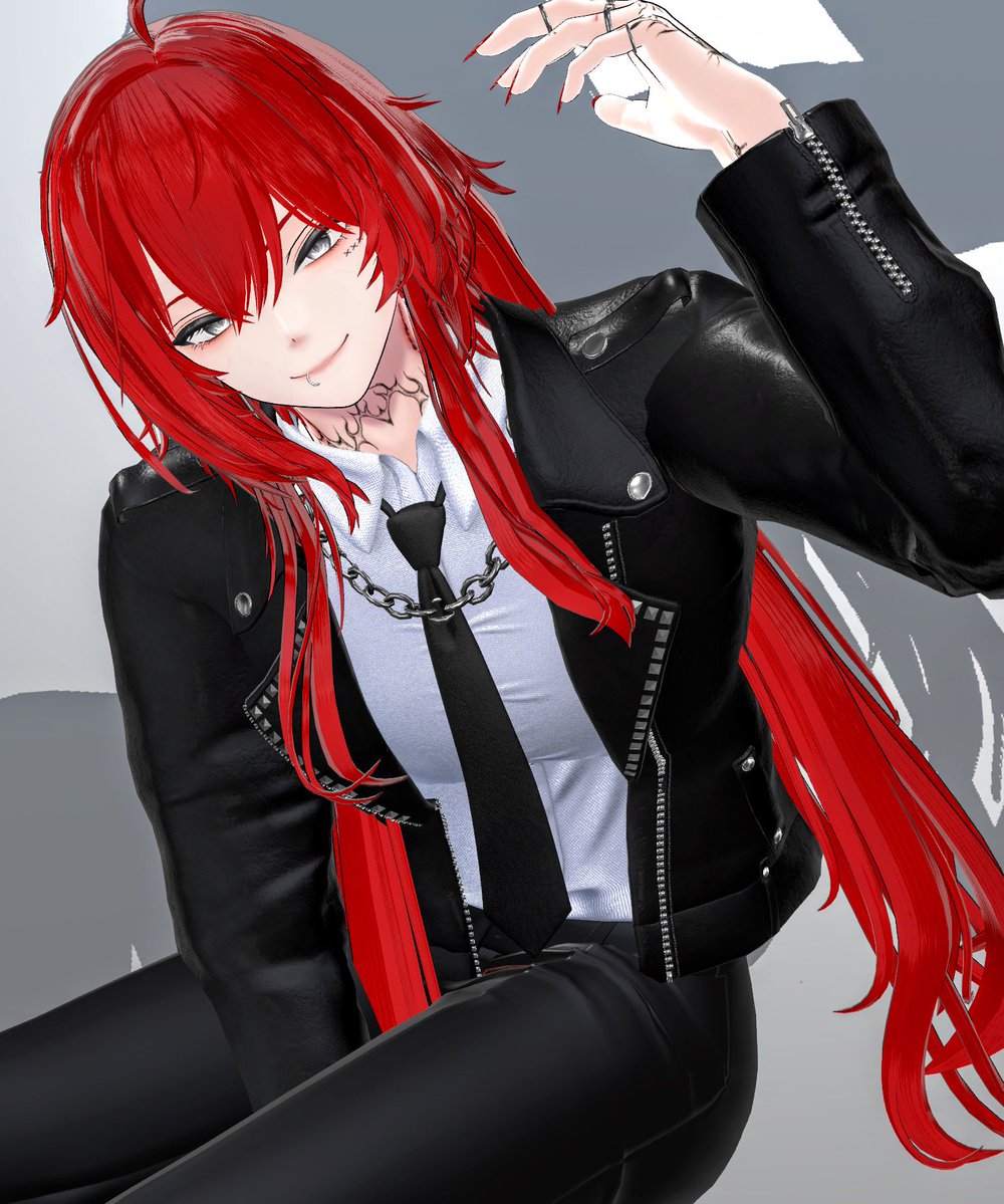 今日の赤髪はいいぞ #komano3d #狛乃