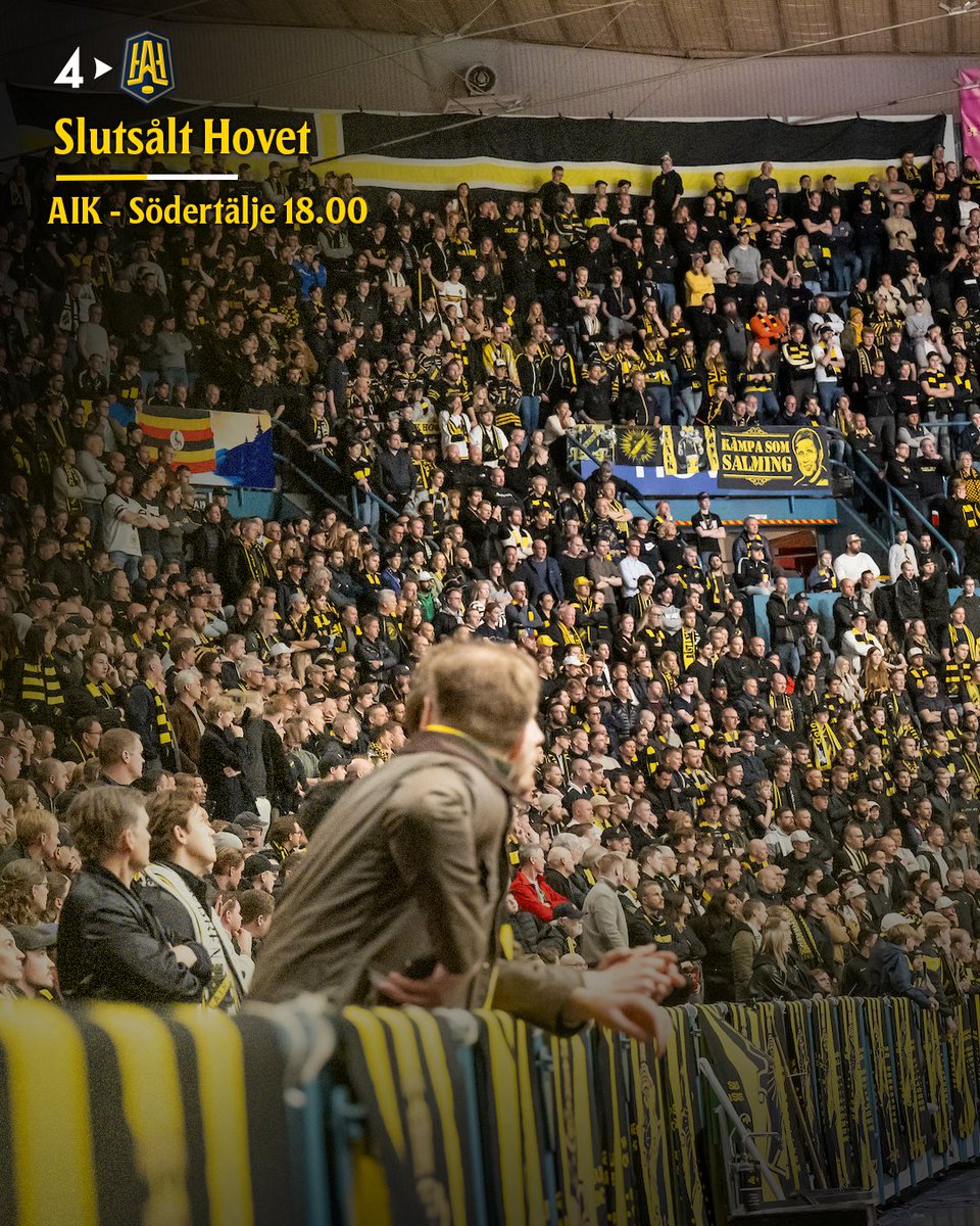 🖤💛| 𝐌𝐚𝐭𝐜𝐡𝐝𝐚𝐠

Mellandagshockey hemma på Hovet. Nedsläpp 18.00, matchen är slutsåld.

Ses hemma på Hovet ikväll, alla gnagare!

Säkra din 50/50-lott redan nu: clubs.clubmate.se/aikhockey/